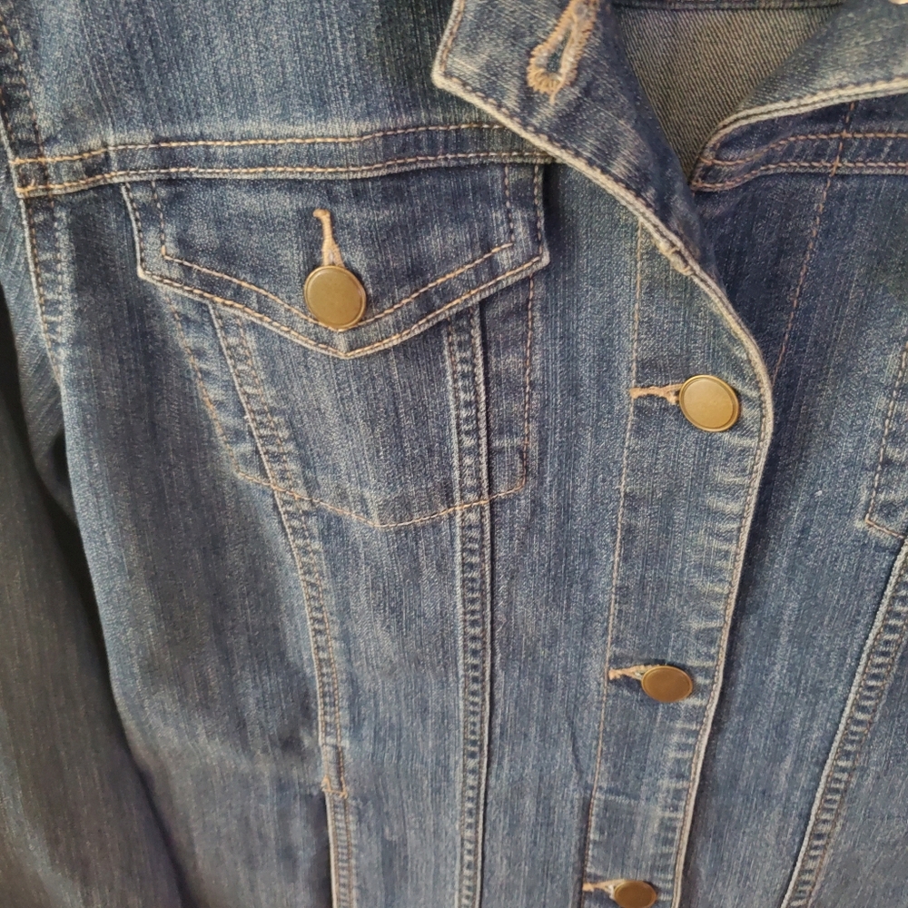 Croft & Barrow women's medium denim stretch jacket - Picture 5 of 6